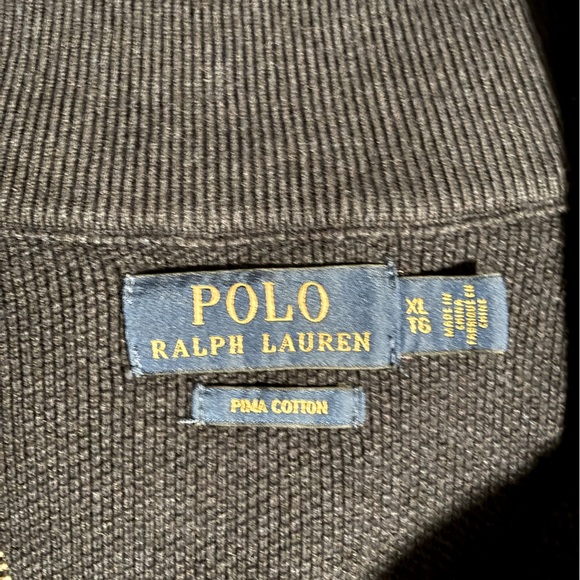 Ralph Lauren Kids XL Dark Blue Zip-Up Sweater - Picture 3 of 7